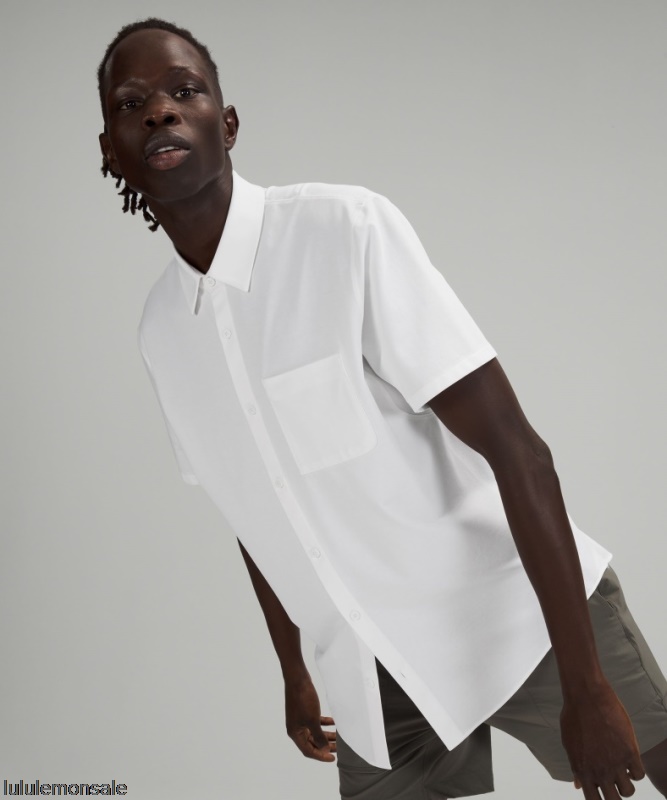Lululemon Verkauf DELULU620 | Weißes Commission Kurzarmshirt